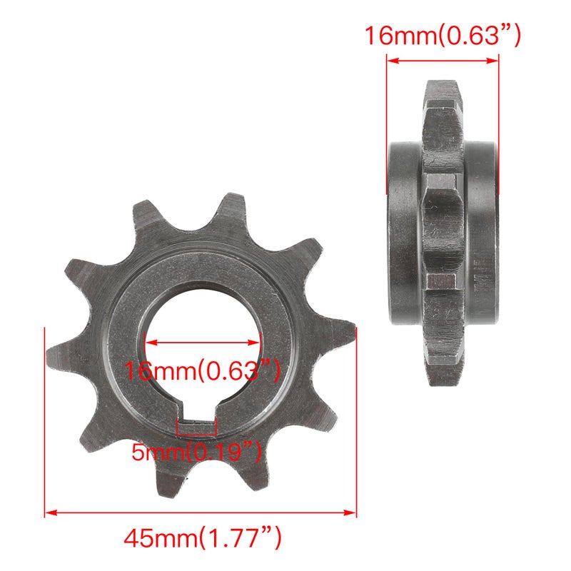 GREHUA 40 41 420 Chain Sprocket 10 Tooth 5/8"" Bore 3/16"" Keyway for Coleman CT200U BT200X CT200U-EX KT196 200cc Trailmaster XRX 208cc Hammerhead Mudhead 80T Mini Bike 20/30 Series Torque Converter - Image 2